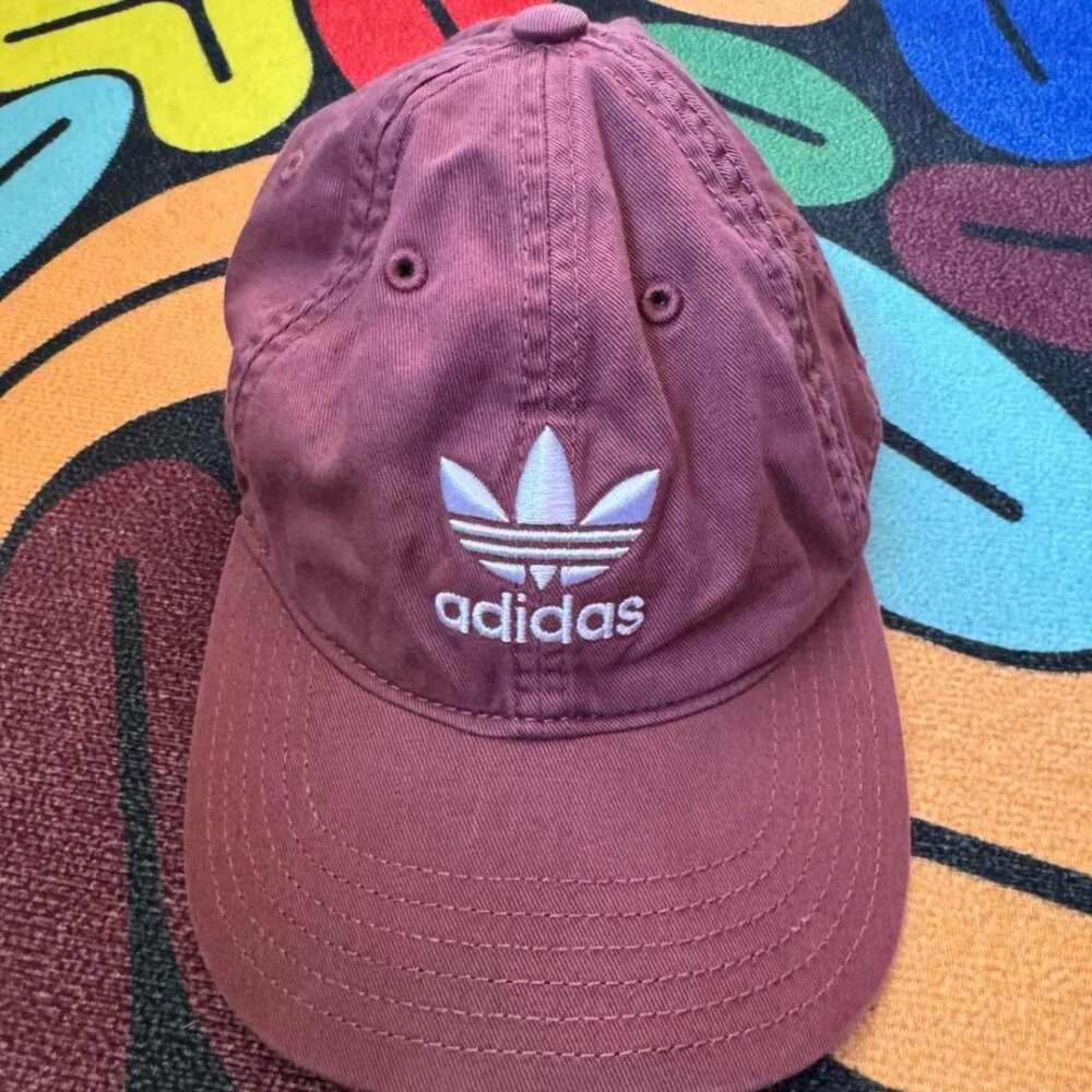 Adidas Red Relaxed Strap back Hat Women’s OS